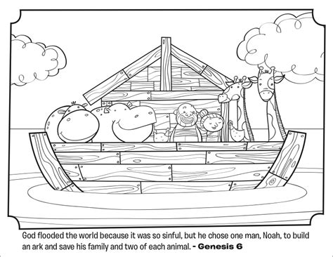Noah Ark Coloring Pages To Download And Print For Free
