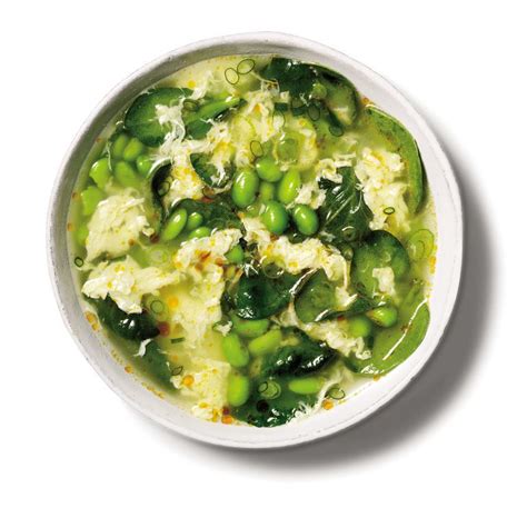 Trio eggs spinach, a real popular dish especially with folks who love flavourful soups, is a simple, fas. Egg Drop Soup with Edamame and Spinach | Recipe | Egg drop soup, Spinach soup, Egg drop