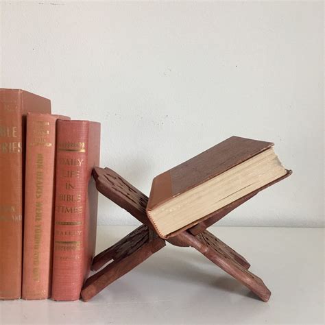 Vintage Wooden Book Stand Hand Carved Wooden Book Stand Etsy