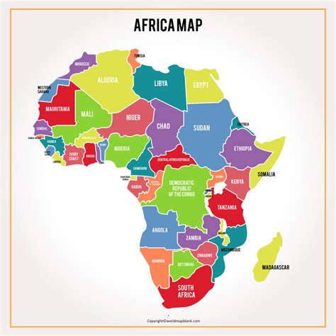 Africa Map With Countries Labeled Map Of Africa Pdf