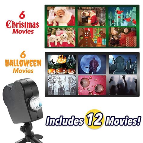 2021 Nouveauté Projecteur holographique de Noël Halloween 12Movies