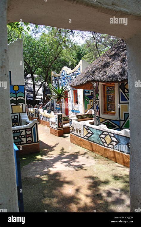 Ndebele Coloridas Viviendas Cultural Lesedi African Village