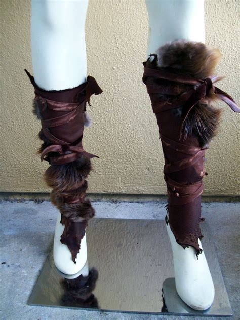 Forsworn Leg Wraps Tribal Leather Greaves Skyrim Elder Scrolls