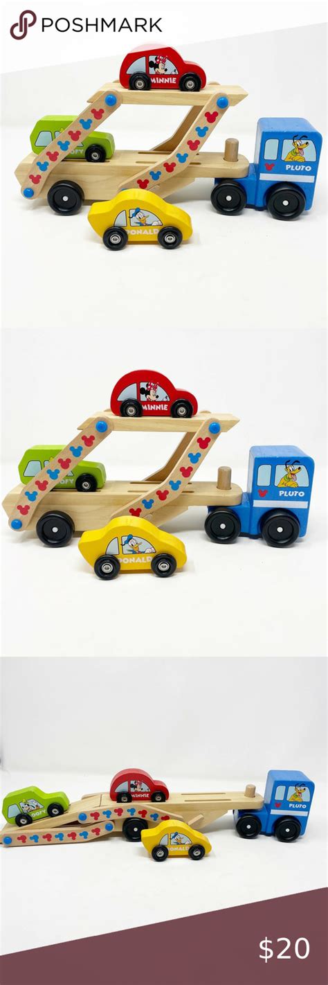 Melissa And Doug Mickey Wooden Car Carrier Set Wooden Car Toy Car Mickey