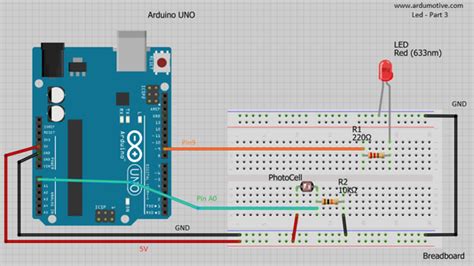 How To Use A Photoresistor Or Photocell Arduino Tutorial 4 Steps