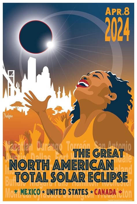 2024 Great North American Eclipse — Space Art Travel Bureau