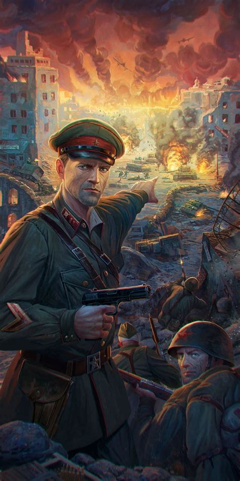 Soviet Defense Of Stalingrad Ilustrasi Perang Dunia Kedua Ilustrasi Karakter