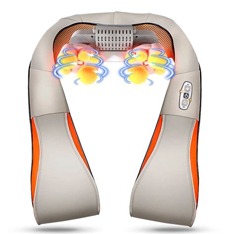 Body Relax Shiatsu Cervical Back Neck Electric Shoulder Massager Shawl Electric Roller Heat