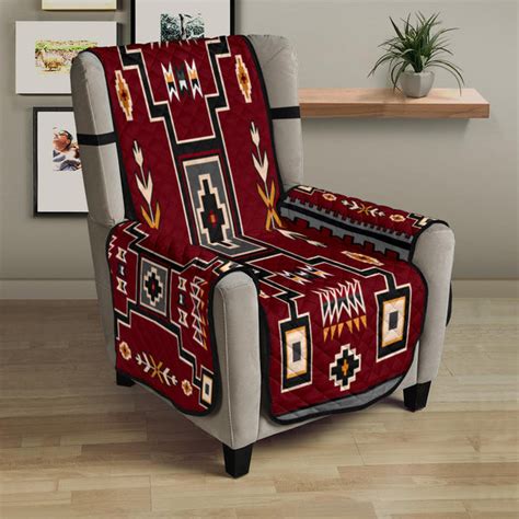Red Tribe Pattern Native American 23" Chair Sofa Protector