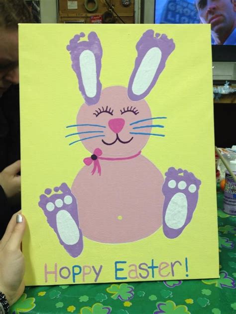 To download, click on the image or text link underneath. Hoppy Easter! *  baby's footprints  #easter # ...