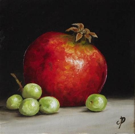 Daily Paintworks Original Fine Art Jane Palmer Pomegranate Art