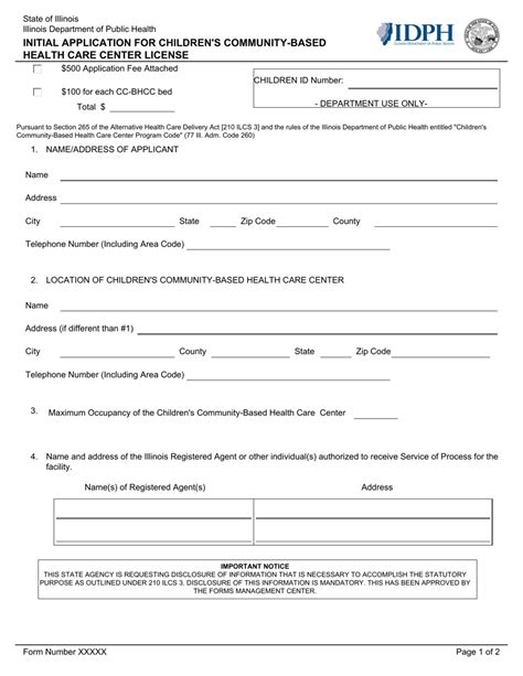 Illinois Initial Application For Childrens Community Based Health Care