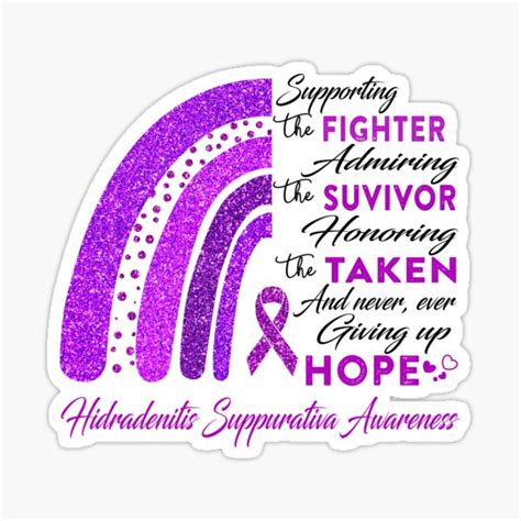 Hidradenitis Suppurativa Warrior Supporting Fighter Awareness Sticker