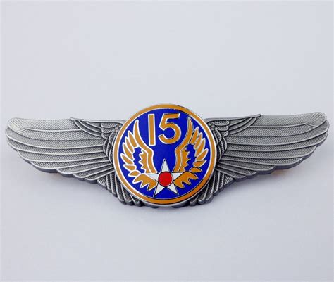 Us Air Force Pin Us 15th Air Force Wings Badge Pin Insignia Usaaf Pin