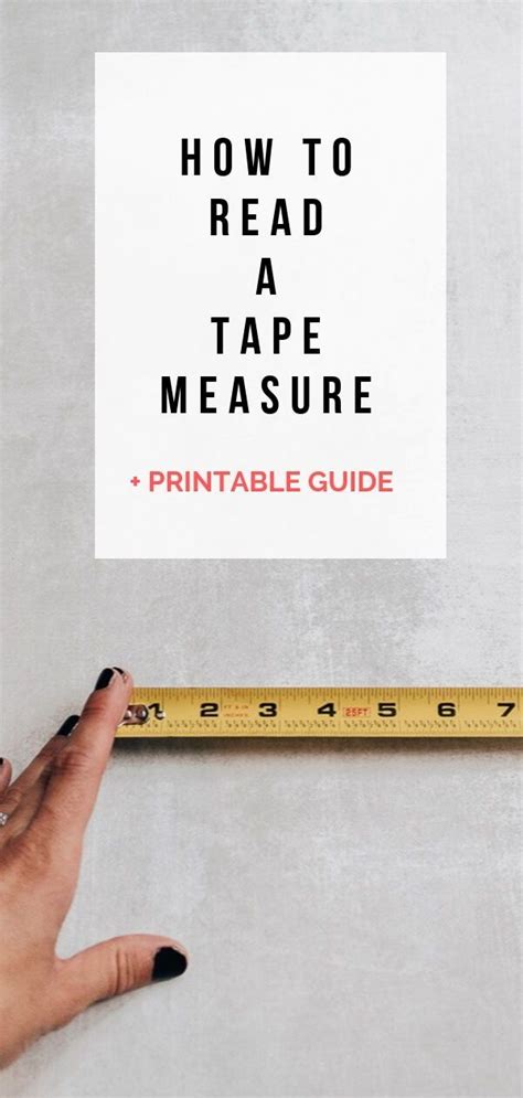 You want to read from the biggest measurement to the smallest. How to Read a Tape Measure + Free PDF Printable | Tape measure, Tape, Learn to read