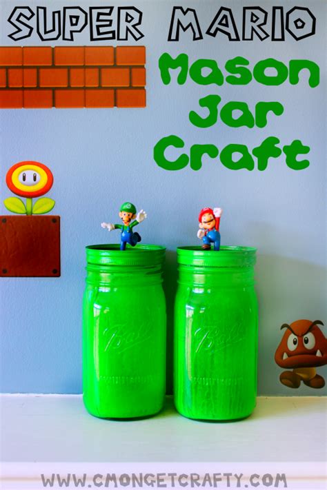 Super Mario Party Mason Jar Craft Monthly Crafty Destash