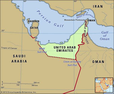 United Arab Emirates Arabian Peninsula Persian Gulf 7 Emirates
