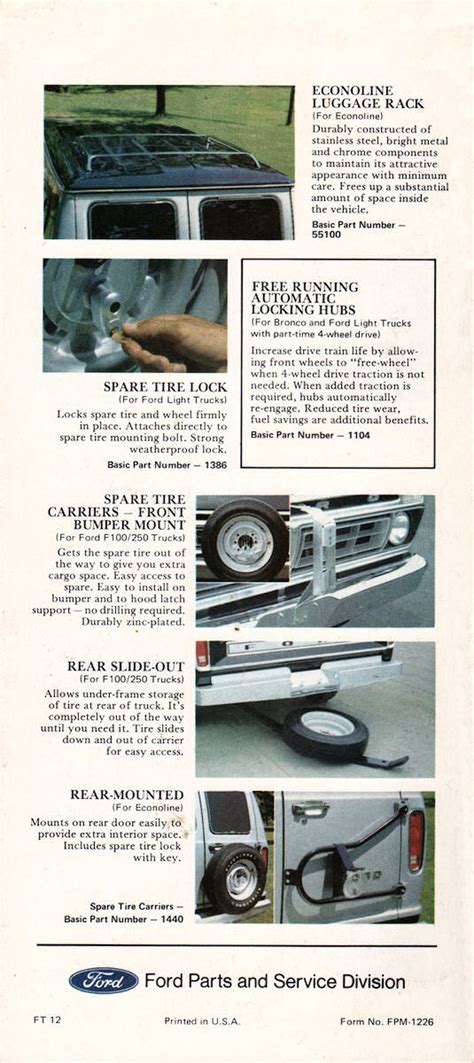 1977 Ford Truck Accessories Booklet