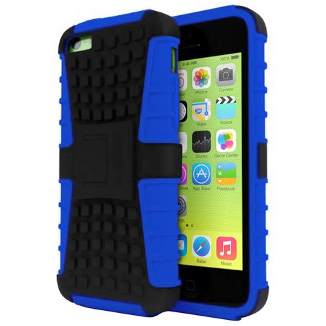 Rugged Tough Shockproof Case Apple Iphone 5c Blue