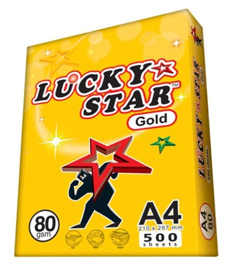 Lucky stars are fun to make and fun to give away. A4 80 GSM LuckyStar Gold Paper ( 500 Pc ) - FP Media