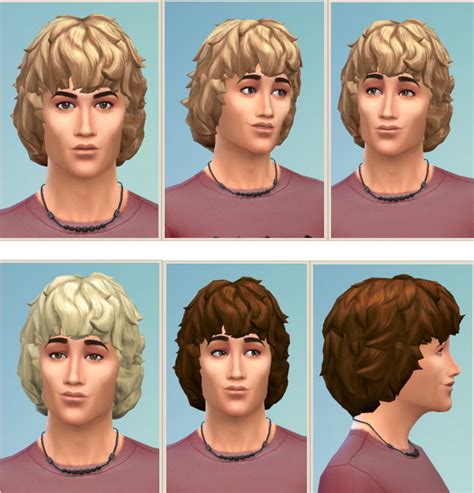 Birksches Sims Blog Curly Hair For Him ~ Sims 4 Hairs