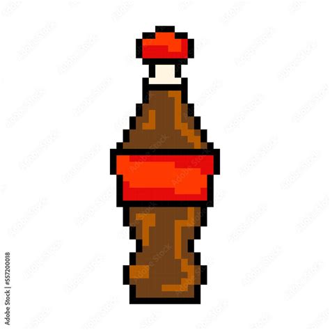 Pixel Soda Icon 8bit Soda Pixel Art Drinks Vector Illustration