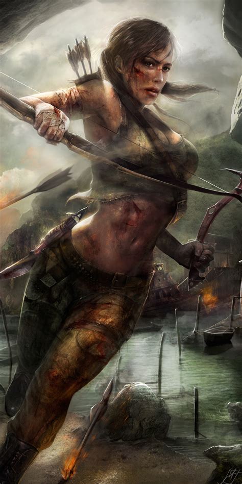 1080x2160 Lara Croft Tomb Raider Artwork One Plus 5T,Honor 7x,Honor ...