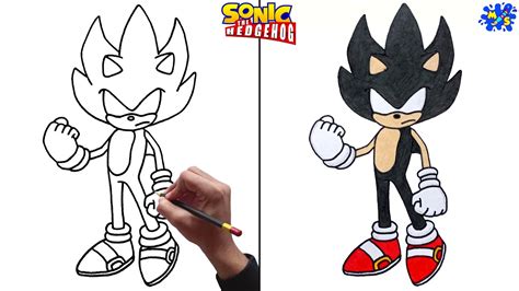 Como Desenhar Dark Sonic How To Draw Dark Sonic Como Dibujar Sonic