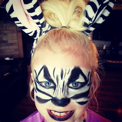 Zebra Makeup Zebra Makeup Halloween Face Makeup Carnival Face Paint
