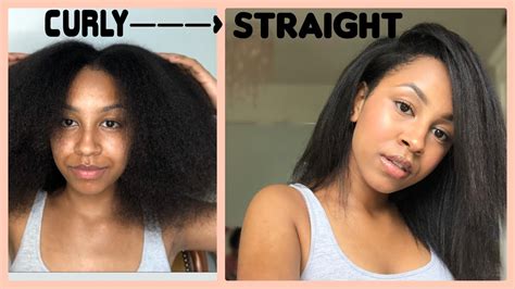Straightening My Hair How To Straighten Natural Hair Youtube