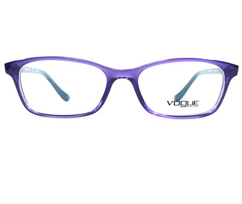 Vogue Eyeglasses Frames Vo5053 2404 Blue Clear Purple Cat Eye Full Rim 51 16 135 Ebay