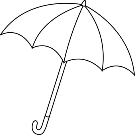 Best Photos Of Beach Umbrella Outline Printable Umbrella Clip