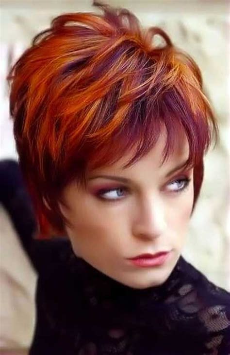 Red Hair Colour Short Hairstyles Hairstyles6h