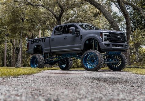 Insane Lifted Ford Truck Projects Gray Lifted Ford F250 Lifted