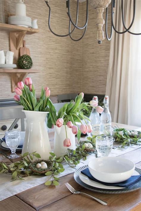 If you're resigning an entire dining room or starting from scratch, a great option to consider is a dining room table set. Fabulous Spring Dining Room Table Centerpiece Ideas# ...