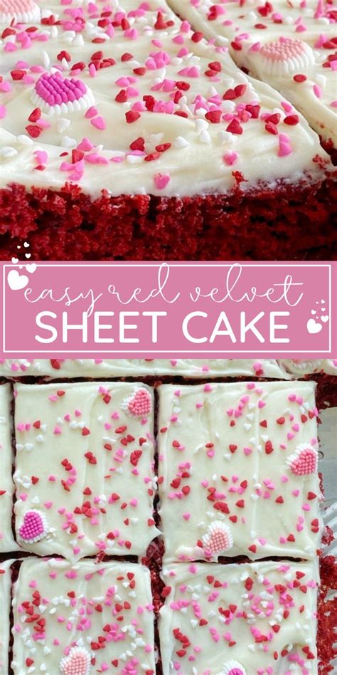Easy Red Velvet Sheet Cake Made With A Cake Mix Sheet Cake Recipes