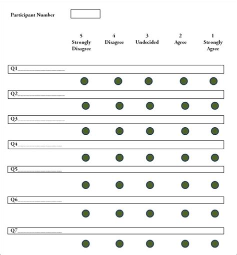 Measurement scales while framing a questionnaire play an important role to understand the characteristics of the variables. Sample Likert Scale Template | Questionnaire template ...