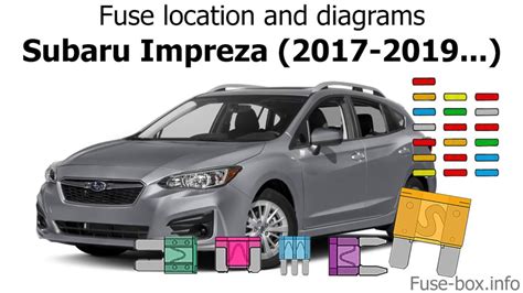 I lost my turn signals, cluster lights, and tach. Fuse box location and diagrams: Subaru Impreza (2017-2019 ...