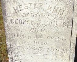 Hester Ann Sammons Jones Find A Grave Memorial