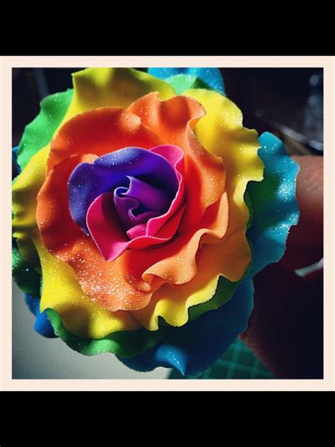 Handmade Rainbow Rose Made By A Very Talented Friend Rose Cake