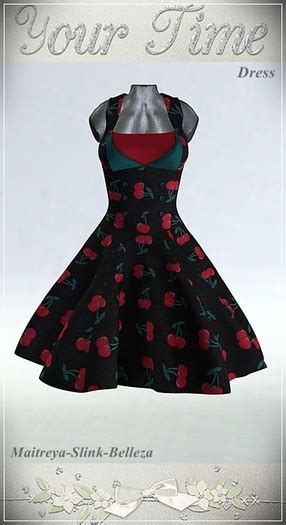 Second Life Marketplace Yt Rockabilly Dress Cherry