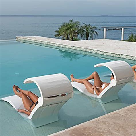 Ledge Lounger Chaise Deep Ultra Modern Pool Patio