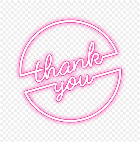 Thank You 10k Vector Design Images Cool Pink Thank You English Neon