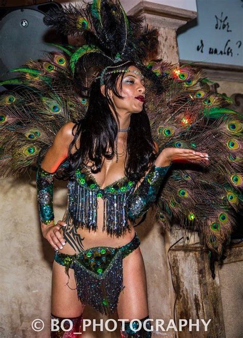 Peacock Showgirl Dance Costume Samba Fitness Competition Go Go Etsy