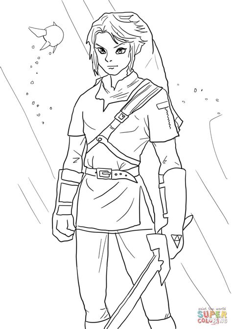 Link From Legend Of Zelda Coloring Page Free Printable Coloring Pages