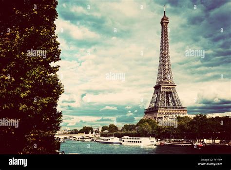 Eiffel Tower And Seine River Stock Photo Alamy