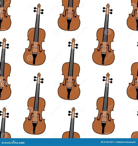 Music Backdrop Violin Seamless Pattern Stock Vector Illustration Of