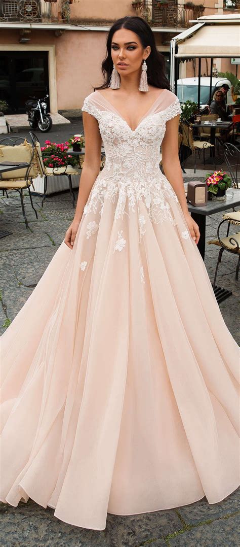 Ball Gown Wedding Dresses Light Pink