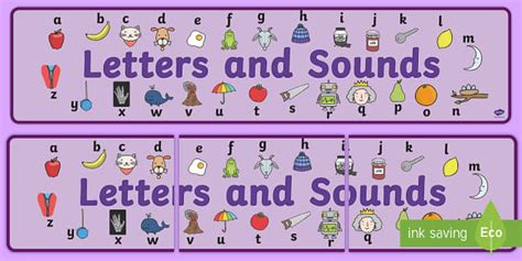 Letters And Sounds Banner Teacher Made Twinkl