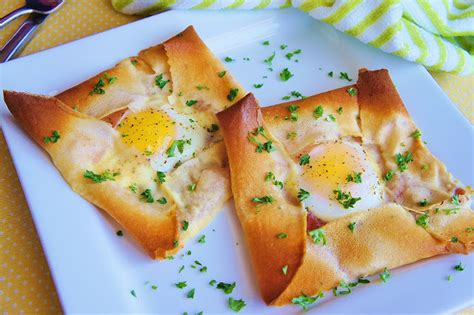 Ham And Egg Crepe Squares